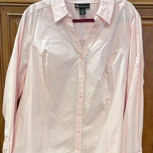 Lane Bryant Light Pink Blouse Size 26 EUC